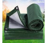Waterproof Tarpaulin 1 x 2.2 m Uv Tear Resistant Pe Tarpaulin Sheet Tent with Reinforced Eyelets Waterproof Ultra Heavy Duty for Garden Furniture Shed Camping, Army Green