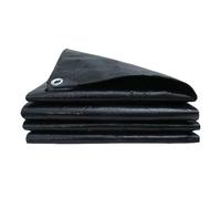 Waterproof Tarpaulin 100 x 140 cm Frost-Resistant UV Protection Tear Resistant Easy Foldable Weatherproof Tough Tarpaulin Heavy Duty Waterproof for Camping, Black