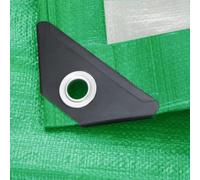 Waterproof Tarpaulin 2.2 x 2.4 m Uv Tear Resistant Pe Tarpaulin Sheet with Reinforced Grommets Tarp Sheet Camping Outdoor for Camping, Garden, Roof & Patio, Silver