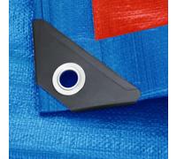 Waterproof Tarpaulin 2 x 2.9 m Uv Tear Resistant Pe Tarpaulin Sheet with Reinforced Grommets Tarp Sheet Camping Outdoor for Camping, Garden, Roof & Patio, Blue