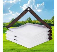 Waterproof Tarpaulin 300 x 1000 cm PVC Clear Tarpaulin with Eyelets and Rope, Multiple Sizes of Transparent Heavy Duty Tarp for Outdoor Camping, A