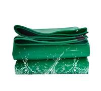 Waterproof Tarpaulin Cover Sheet 1.5 x 1.5 m Heavy Duty, PVC Material, Waterproof Tarp Ground Sheet Mesh Rubber Strengthened Corners for Garden Lawn Plants Chicken, Green