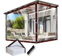Waterproof Tarpaulin Heavy Duty 125 x 165 cm, Tear-Proof, Mould-Proof, Rope-Reinforced Edges, Resistant, Easy to Wash, Clear, PVC Heavy Duty Tarpaulin Waterproof with Eyelets for Truck,Wood,Roof, A