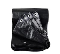 Waterproof Tarpaulin Heavy Duty 160 x 190 cm Waterproof, with Eyelets Multipurpose Tarp Pe Material, Mould-Proof for Multipurpose Indoor Outdoor Protection, Black