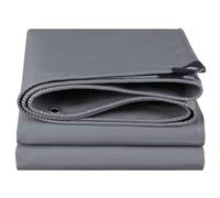 Waterproof Tarpaulin Heavy Duty Tarp Sheet Cover for Camping Garden Furniture Ground Sheet Tarp 1.2x1.5m 1.5x3m 2x3m 2x4m 3x4m PVC Tarpaulins with Eyelets, Grey(1x1m)