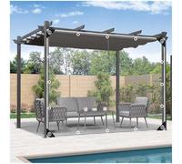 Waterproof Tarpaulin Side Panels, Transparent Pvc Vinyl Tarp Cover With Eyelets, Outdoor Clear Tarp Curtains, Heavy Duty Tarpaulin for Pergola Porch Garage, Wind/rainproof,clear-3.2x2.5m/10.5 * 8.2ft