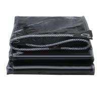 Waterproof Tarpaulin Tarp Cover, PVC Tarp 400 GSM Black Translucent Multiple Sizes(4x6m(13.1ftx19.7ft))