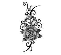 Waterproof Tattoo Sticker Dragon Eagle Skull Rose Fake Tattoos Body Art Arm Tattoo Women Man Totem(210 * 114mm)(005)