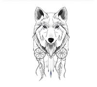 Waterproof Tattoo Sticker Dragon Eagle Skull Rose Fake Tattoos Body Art Arm Tattoo Women Man Totem(210 * 114mm)(003)