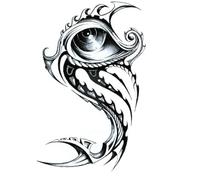 Waterproof Tattoo Sticker Lynx Tattoos Owl Goat Body Art Arm Fake Tattoo Women Men(21 * 14.8cm)(003)