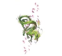Waterproof Tattoo Sticker Moon Sea Mermaid Tattoos Skull Dragon Body Art Arm Fake Tatoo Women Men(005)