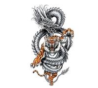 Waterproof Tattoo Sticker Moon Sea Mermaid Tattoos Skull Dragon Body Art Arm Fake Tatoo Women Men(006)