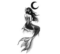 Waterproof Tattoo Sticker Moon Sea Mermaid Tattoos Skull Dragon Body Art Arm Fake Tatoo Women Men(001)