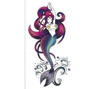 Waterproof Tattoo Sticker Moon Sea Mermaid Tattoos Skull Dragon Body Art Arm Fake Tatoo Women Men(002)