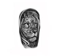 Waterproof Tattoo Sticker Tiger,Dragon, Flower,Body Arm Sleeve Man WomenTattoo Sticker Tiger Big Cat Animal Element Waterproof Fake Body Art for Men Women(009)
