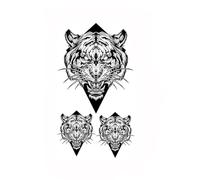 Waterproof Tattoo Sticker Tiger,Dragon, Flower,Body Arm Sleeve Man WomenTattoo Sticker Tiger Big Cat Animal Element Waterproof Fake Body Art for Men Women(005)