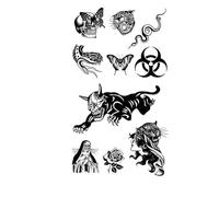 Waterproof Tattoo Sticker Tiger,Dragon, Flower,Body Arm Sleeve Man WomenTattoo Sticker Tiger Big Cat Animal Element Waterproof Fake Body Art for Men Women(002)