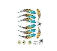 Waterproof Tattoo Temporary Color Women Feather Bird Sticker On The Body(01)