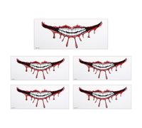 Waterproof Temporary Body Transfers Realistic Mouth Pattern Safe Not Deadly Substance for Pool Parties Halloween Incidents Realistic Marking Transfers