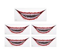 Waterproof Temporary Body Transfers Realistic Mouth Pattern Safe Not Deadly Substance for Pool Parties Halloween Incidents Realistic Marking Transfers