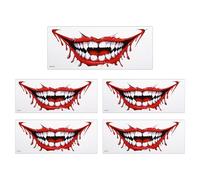 Waterproof Temporary Body Transfers Realistic Mouth Pattern Safe Not Deadly Substance for Pool Parties Halloween Incidents Realistic Marking Transfers