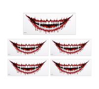 Waterproof Temporary Body Transfers Realistic Mouth Pattern Safe Not Deadly Substance for Pool Parties Halloween Incidents Realistic Marking Transfers