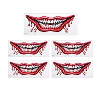 Waterproof Temporary Body Transfers Realistic Mouth Pattern Safe Not Deadly Substance for Pool Parties Halloween Incidents Realistic Marking Transfers