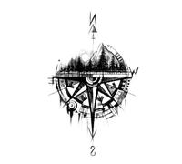 Waterproof Temporary Tattoo Sticker Beast Animal Bear Wolf Lion Compass Tattoos Realistic Body Art Arm Fake Tattoo Men Women