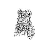 Waterproof Temporary Tattoo Sticker beast animal bear wolf lion Tattoos realistic Body Art Arm Fake Tattroo Men Women(002)