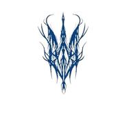 Waterproof Temporary Tattoo Sticker Black Abstract Design Chinese Water And Ink Fake Tatto Body Art For Women Men(004)