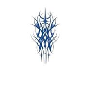 Waterproof Temporary Tattoo Sticker Black Abstract Design Chinese Water And Ink Fake Tatto Body Art For Women Men(005)