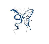 Waterproof Temporary Tattoo Sticker Black Abstract Design Chinese Water And Ink Fake Tatto Body Art For Women Men(003)