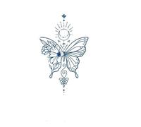 Waterproof Temporary Tattoo Sticker Black Abstract Design Chinese Water And Ink Fake Tatto Body Art For Women Men(006)