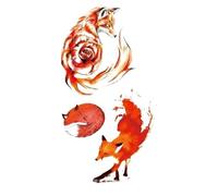 Waterproof Temporary Tattoo Sticker Cat Fox Cartoon Tatto Stickers Tattoo Fake Tattoos For Women(01)