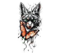 Waterproof Temporary Tattoo Sticker Fire Forest Lion Wolf Tiger Tattoos Man Body Arm(016)