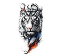 Waterproof Temporary Tattoo Sticker Fire Forest Lion Wolf Tiger Tattoos Man Body Arm(021)