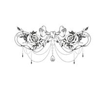 Waterproof Temporary Tattoo Sticker Floral Geometric Patterns Are Chest Waist Tattoo For Girl Women(011)