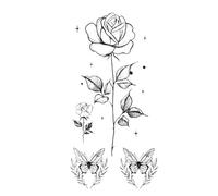 Waterproof Temporary Tattoo Sticker Flowers Roses Lilies Peonies Body Art Arm Fake Tattoos Women Men(007)