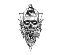 Waterproof Temporary Tattoo Sticker For Men Women Realistic Fake Tatoos Skull Lion King Tiger Snake Beast Tatoo Sticker(05)