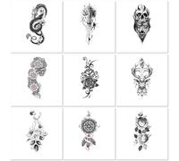 Waterproof Temporary Tattoo Stickers For Small Arms, Tiger And Lion Designs, Long-Lasting Stickers. 210X114MM A154