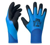 Waterproof Thermal Insulated Winter Work Gloves | Fully Latex Rubber Coated for Water Proof | Fleece Lining Freezer Gloves for Out Door Cold Weather, Car Washing, Fishing, Cleaning (XXL (11))