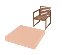 Waterproof Thick Foam Chair Cushion for Office, Dining, Garden, Patio, Rattan Fur - Removable Zipper Cover, 55.9 x 55.9 cm, Comfortable Seat Pad