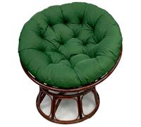 Waterproof Thick Overstuffed Round Papasan Chair Cushions - with Fixing Straps & Wipe-Clean Surface - Large Seat Pads for Egg Chairs, Swivel & Rattan Furniture-3 PACK