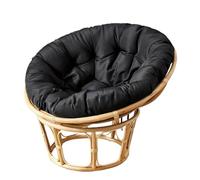 Waterproof Thick Tufted Papasan Egg Chair Cushion, Round Replacement Pad for Indoor Outdoor Hanging Swing Rattan Wicker Basket Patio Garden Chair(Chairs Not Included)