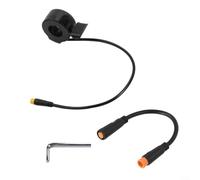 Waterproof Thumb Throttle 130mm 3-Pin for E-Bike | Anti-slip rubber texture, secure grip when sweating, safe speed control, smooth acceleration, for durable build