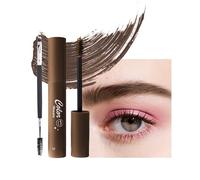 Waterproof Tinted Brow Gel,Long Lasting Smudgeproof Liquid Brow Gel,Creamy Eyebrow Mascara,Volumizing Enhance Brow Mascara Brown,with Double Head Brow Brush,Eyebrow Makeup for Women-02 Brown