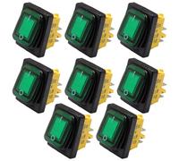 Waterproof Toggle Switch 4P for For boats 15A Rocker Switch with Strong PA66 Material for Enhanced Performance (green)