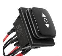 Waterproof Toggle Switch for DC Motor Power Supply with Reset Feature Providing For Durable Operation and Protection Against Overcurrent or Voltage Irregularities (red)