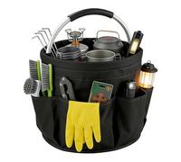 Waterproof Tool Basket - 17L Foldable Organizer, Cleaning Supplies Bag with Handles, Home Accessory Easy Lift, Housekeeping Tool Quick Reach, house solution for repair, detailing, and storage tasks