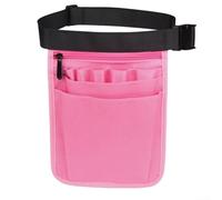 Waterproof Tool Waist Bag Storage Organizer with Adjustable Belt Multi-Compartment Pocket Pouch for Repair Work Oxford Cloth 25x18cm Black Pink Purple Blue(Pink)